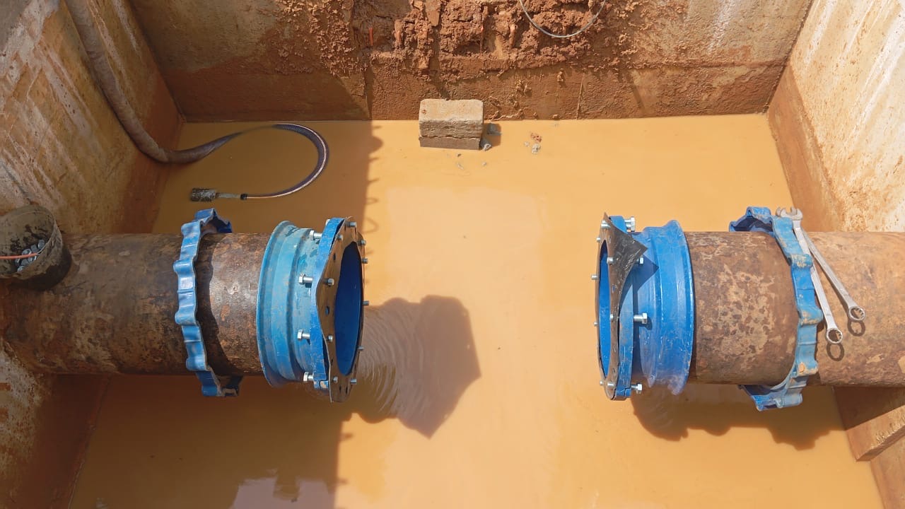 Bride de raccordement en attente — préparation